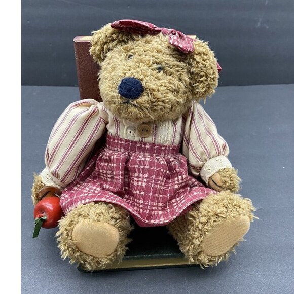 Teddy Bear Bookends Books Are Fun Wooden Books Children’s Decor Library Teacher - Picture 9 of 16